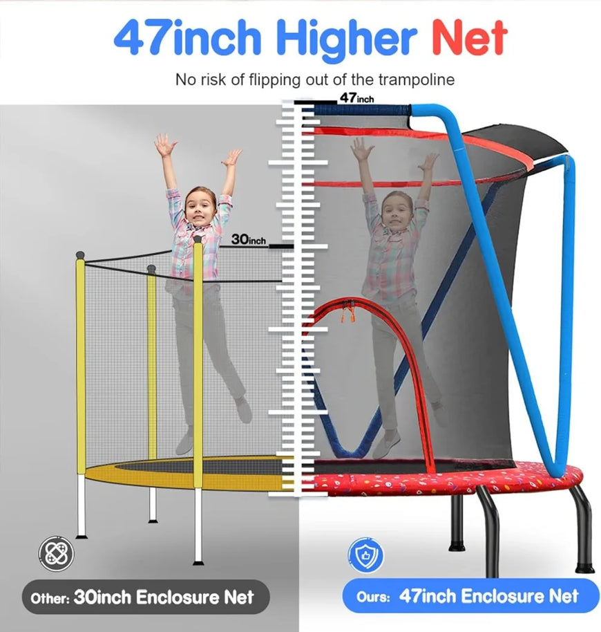 No-Gap Design Trampoline for Toddler & Kids Furvenzy