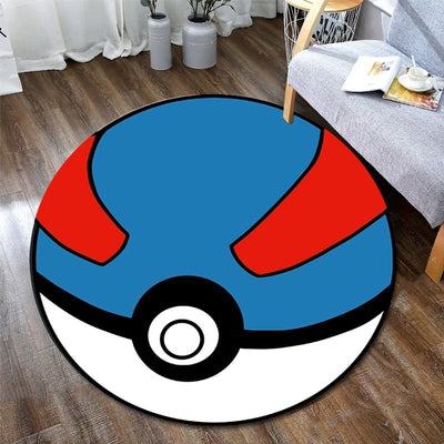 Round Pokemon Pikachu Carpet - Furvenzy