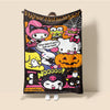 Hello Kitty Halloween Flannel Blankets - Furvenzy