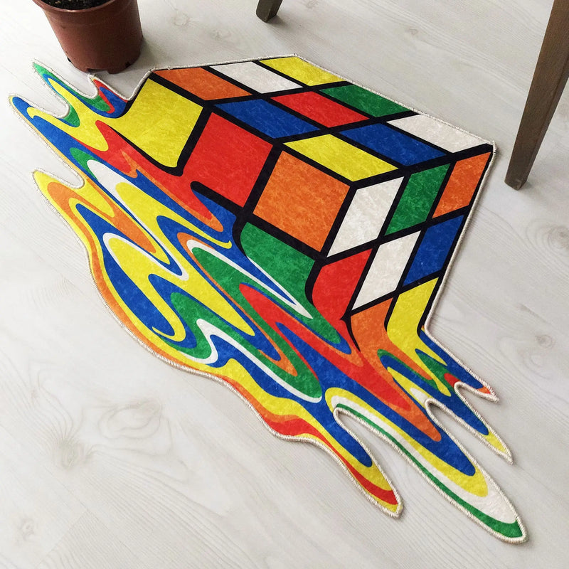 Rubik's Cube Shape Area Rug Carpet - Furvenzy