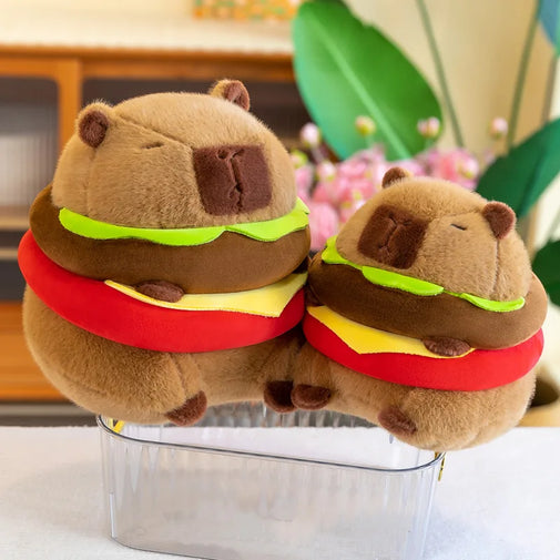 Capybara Hamburger Plush Stuffed Toy Furvenzy