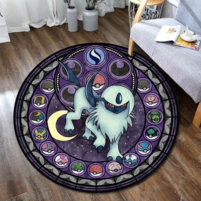 Round Pokemon Pikachu Carpet - Furvenzy