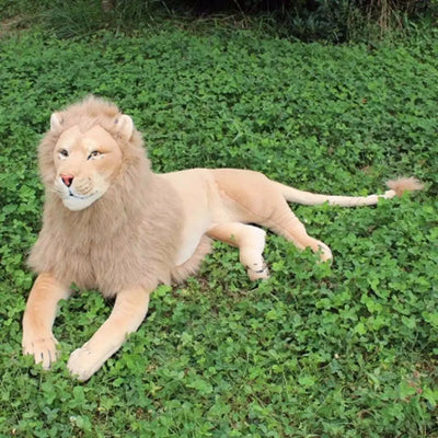 Realistic Giant Lion Plush Stuffed Toy - Furvenzy