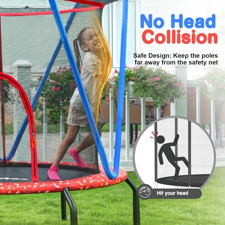 No-Gap Design Trampoline for Toddler & Kids Furvenzy