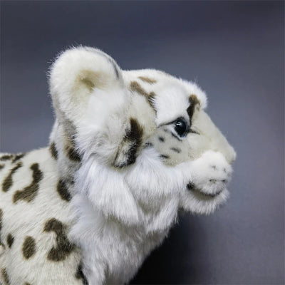 Realistic Snow Leopard Plush Stuffed Toy 4