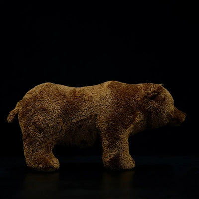 Realistic Stuffed Grizzly Brown Bear Plush Toy - Furvenzy