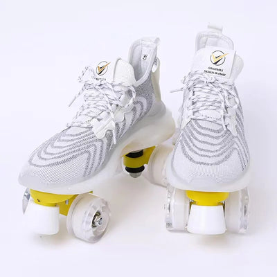 Mesh Knitted LED Roller Skates - Furvenzy