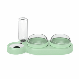 3 in 1 Elevated Cat Bowl with Water Fountain Furvenzy