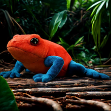 Strawberry Dart Frog Plush Toy – Lifelike Red Frog Stuffed Animal