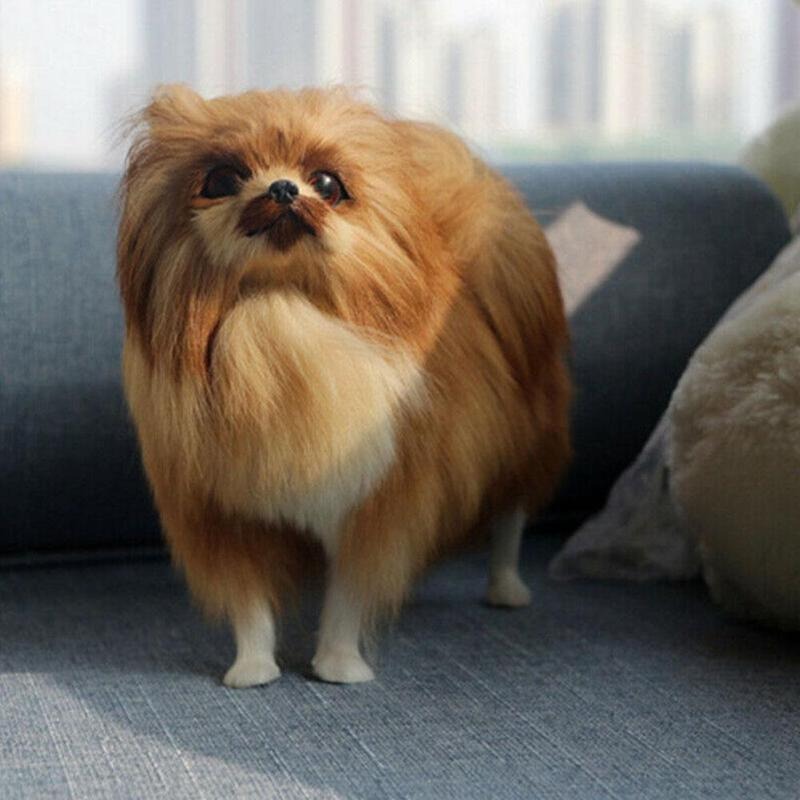 Realistic Pomeranian Dog Plush Stuffed