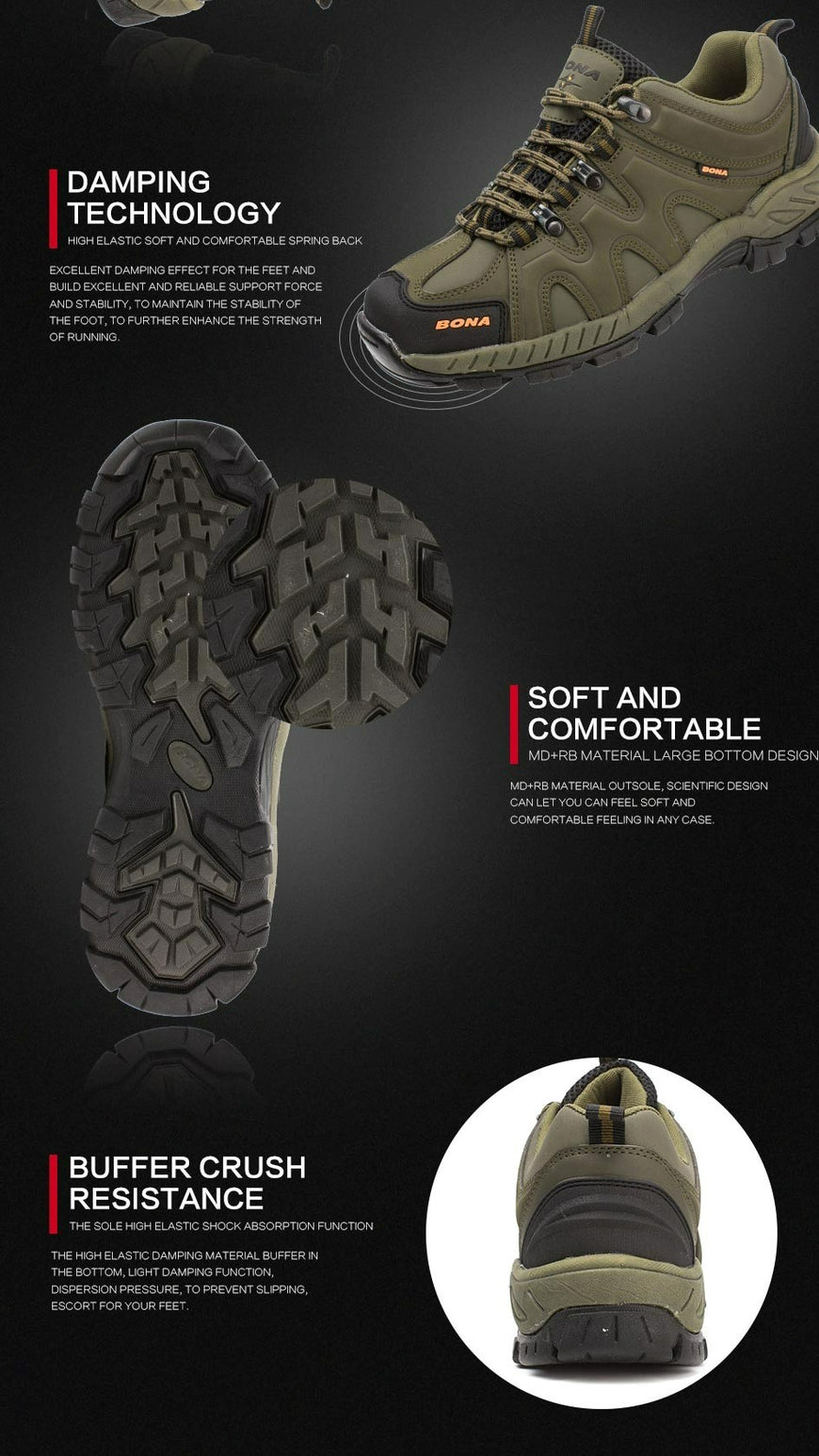 Men Hiking Shoes Trekking Sneakers Furvenzy