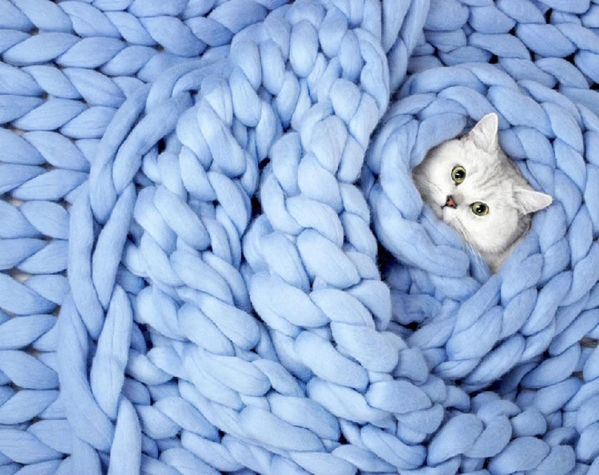 Merino Wool Throw Blanket Furvenzy