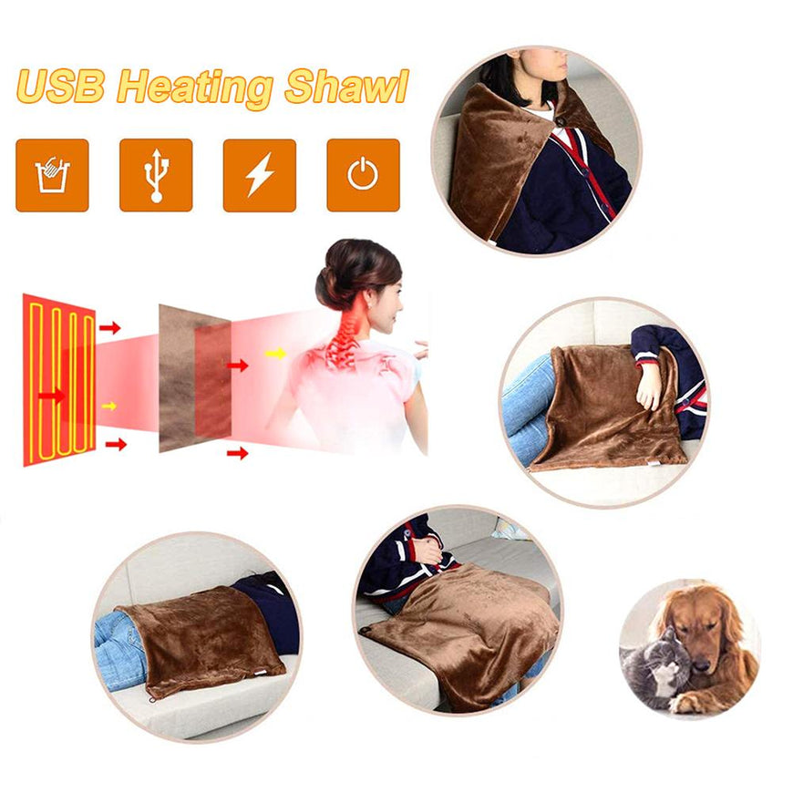 Electric Heated Throw Blanket Furvenzy