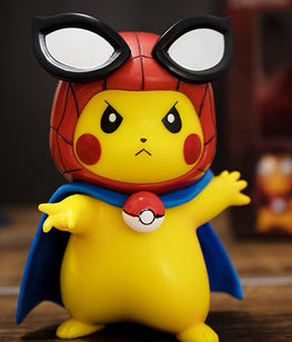 Pokemon Anime - Iron Man Spiderman Furvenzy Pikachu Spiderman 10cm