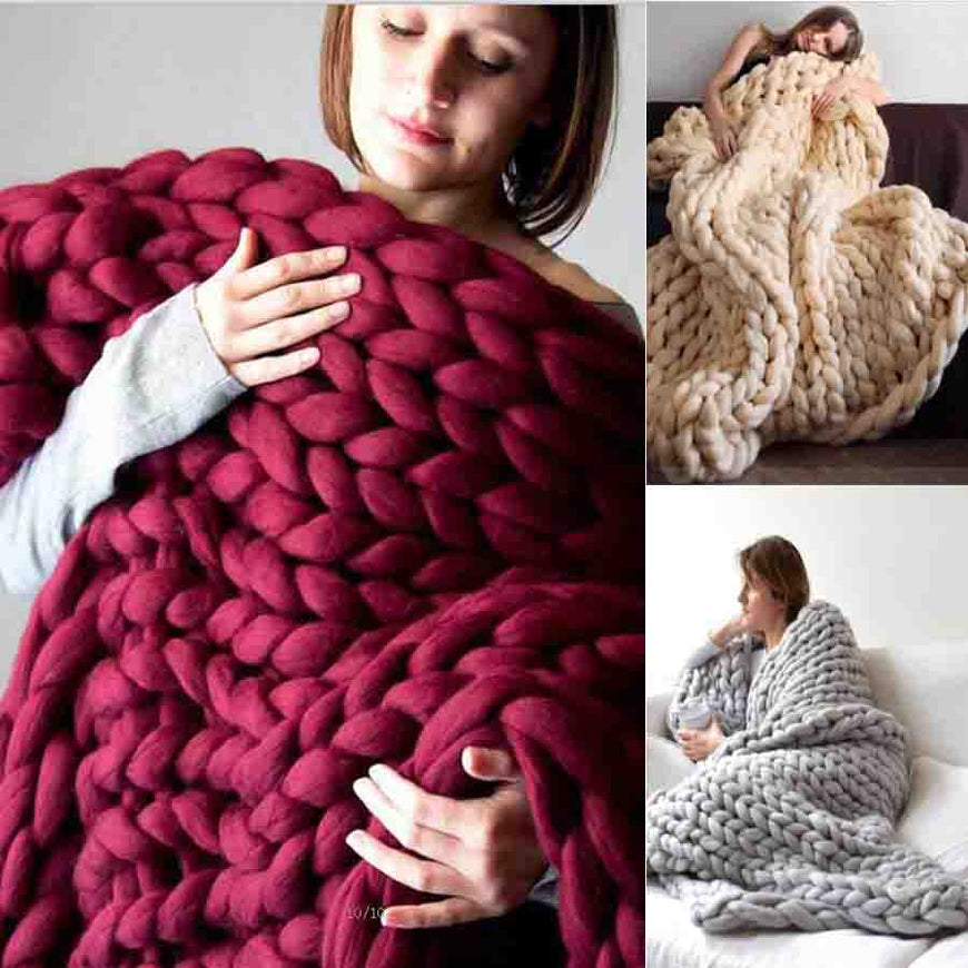 Merino Wool Throw Blanket Furvenzy