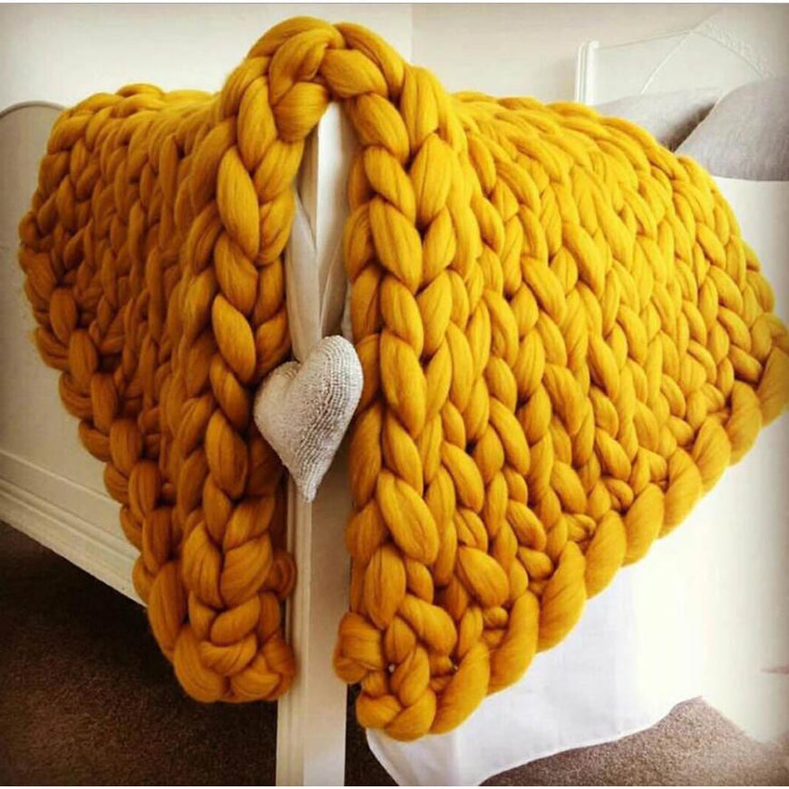 Merino Wool Throw Blanket Furvenzy 60x60cm 4