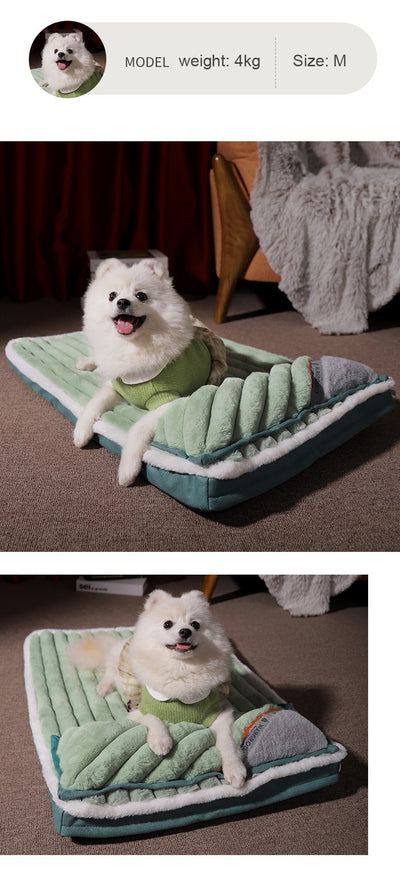 DOG BED WITH PADDED CUSHION 12