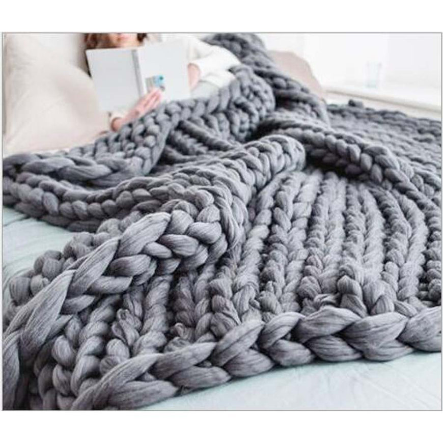 Merino Wool Throw Blanket Furvenzy 60x60cm 9