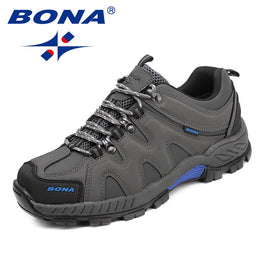 Men Hiking Shoes Trekking Sneakers Furvenzy DARK GREY BLUE 8