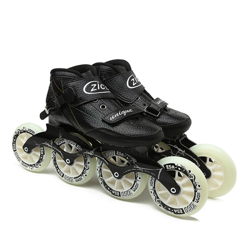 Outdoor Inline Roller Skates Shoes for Adults & Kids Furvenzy Black Men's 2 (Ladies 3)