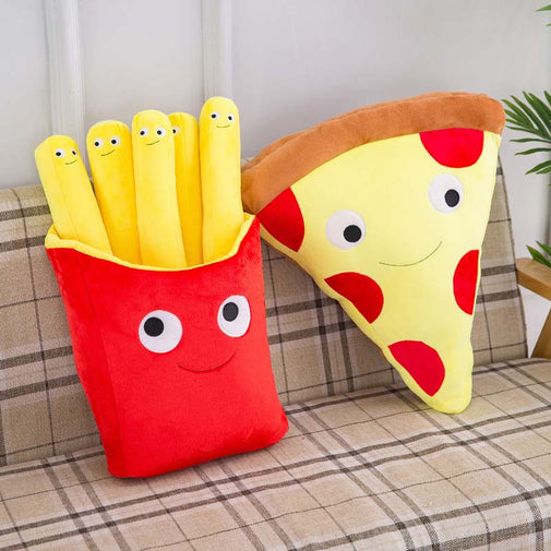 Simulation Food Fries Pillow Pizza Plush Toy Furvenzy