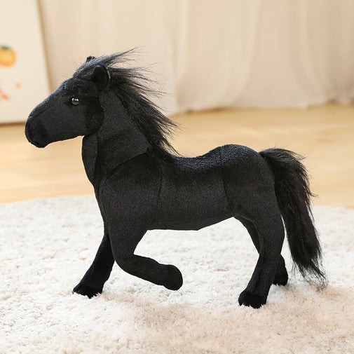 Horse Stuffed Plush Simulation Toy Furvenzy 28cm Black