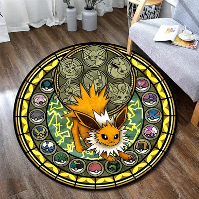 Pokemon Round Bedroom Rug Carpet - Furvenzy