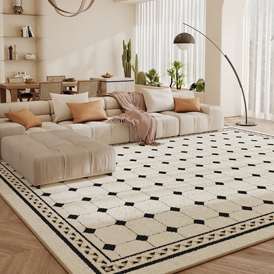 Checkered Rug Retro Checkerboard Carpet 10