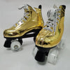 Gold Silver Leather Roller Skates Skating Shoes 5