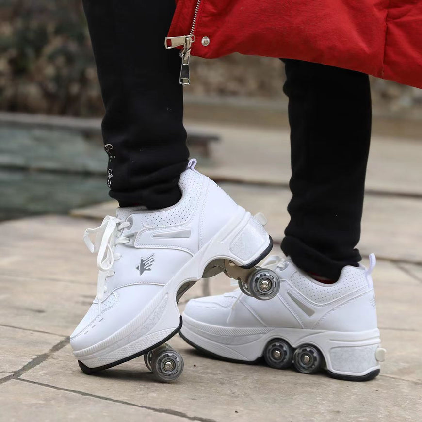 Four-Wheel Dual-Use Skating Shoes Furvenzy