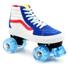 Canvas Roller Skates Blue and White 1