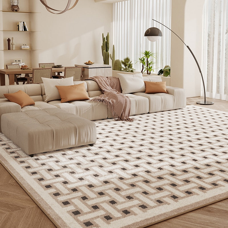 Checkered Rug Retro Checkerboard Carpet – Furvenzy