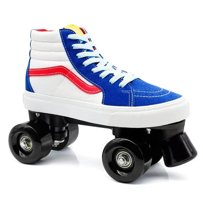 Canvas Roller Skates Blue and White 5