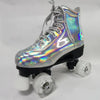 Gold Silver Leather Roller Skates Skating Shoes 6