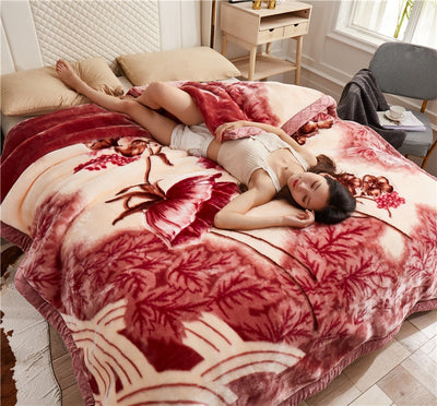 Weighted Blanket - Double Layer Fleece Bedspread 12