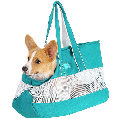 Pet Canvas Tote Bag for Cat & Dogs Furvenzy Green