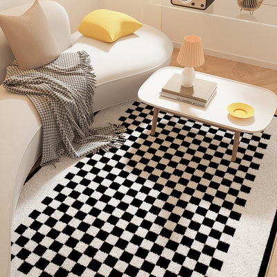 Checkered Rug Retro Checkerboard Carpet 5
