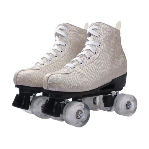 Leather Quad Roller Skates Shoes Furvenzy PU Wheel 2 Men's 5 (Ladies 6)