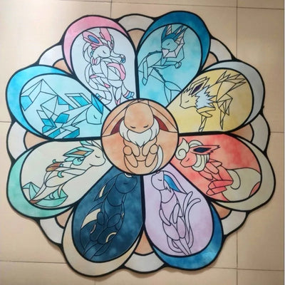 Pokemon Round Bedroom Rug Carpet - Furvenzy