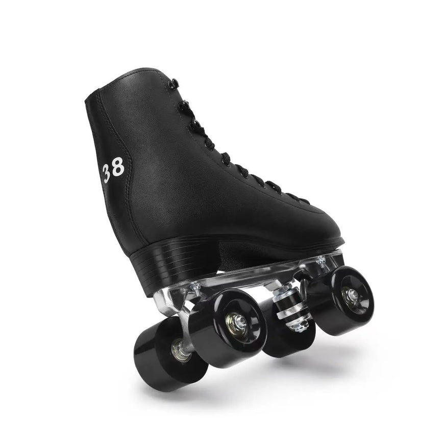 Double Row Leather Roller Skates Shoes Furvenzy