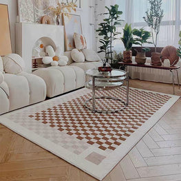 Checkered Rug Vintage Checkerboard Carpet Furvenzy 1 80x120cm