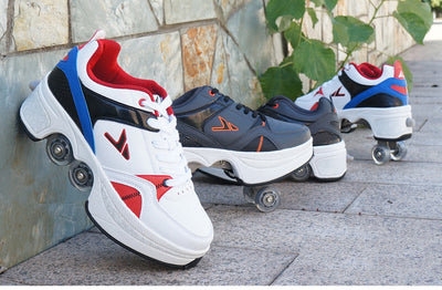 Four-Wheel Dual-Use Skating Shoes