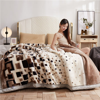 Weighted Blanket - Double Layer Fleece Bedspread 10