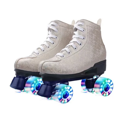Leather Quad Roller Skates Shoes 6