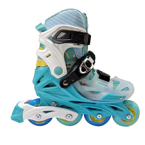 Beginners Adjustable Inline Roller Skates Sneakers Furvenzy Blue 29-32
