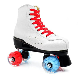 Quad Leather Roller Skates for Men Women Furvenzy