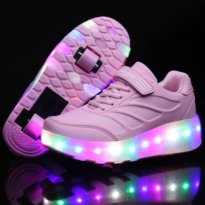 LED Roller Skates for Kids -  2 Wheel