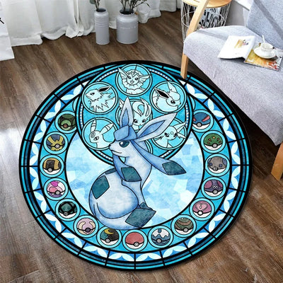 Pokemon Round Bedroom Rug Carpet - Furvenzy