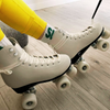 Double Row Leather Roller Skates Shoes 1