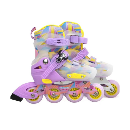 Kids Inline Adjustable Roller Skates Furvenzy Lavender 31-34